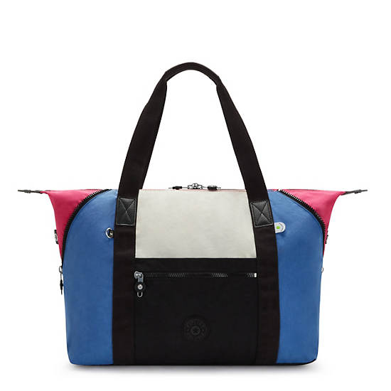 Bolso Tote Kipling Art Medium Azules Rosas | MX 1442SG